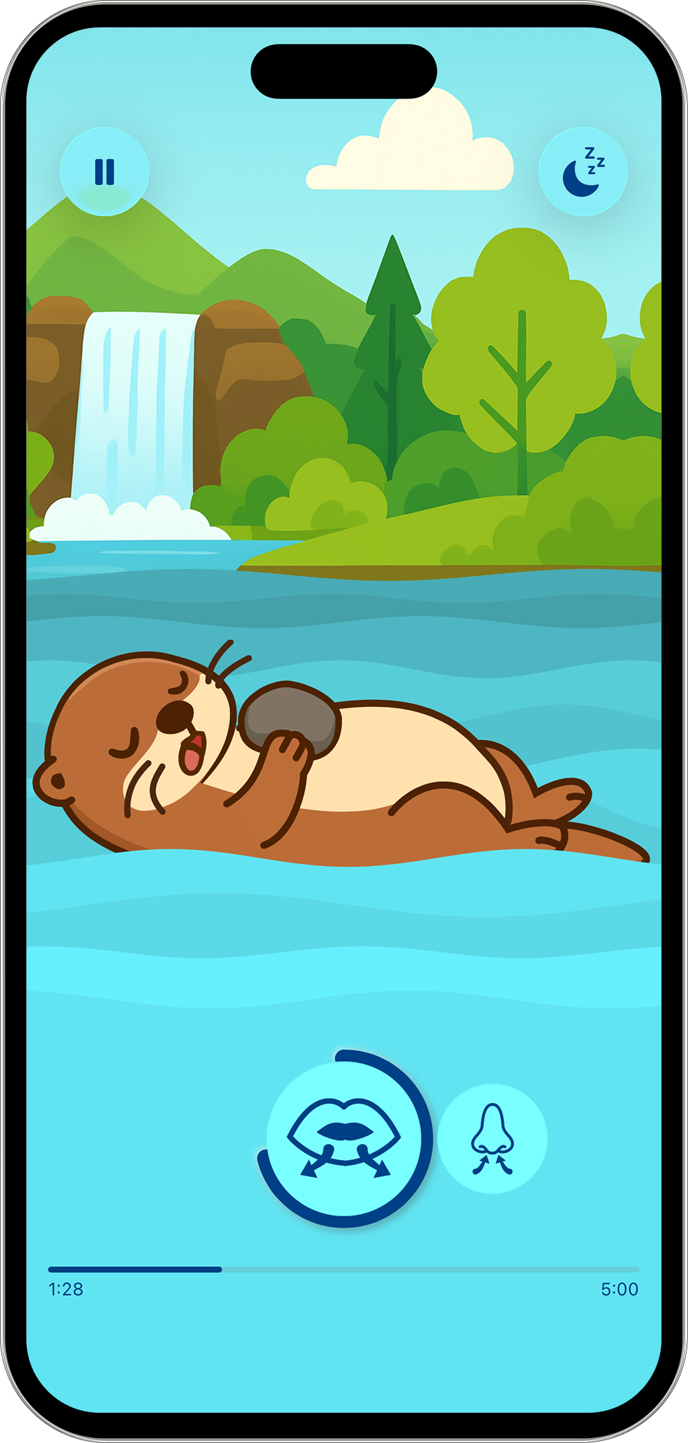 Aura — paced breathing animation for relaxation and mindfulness