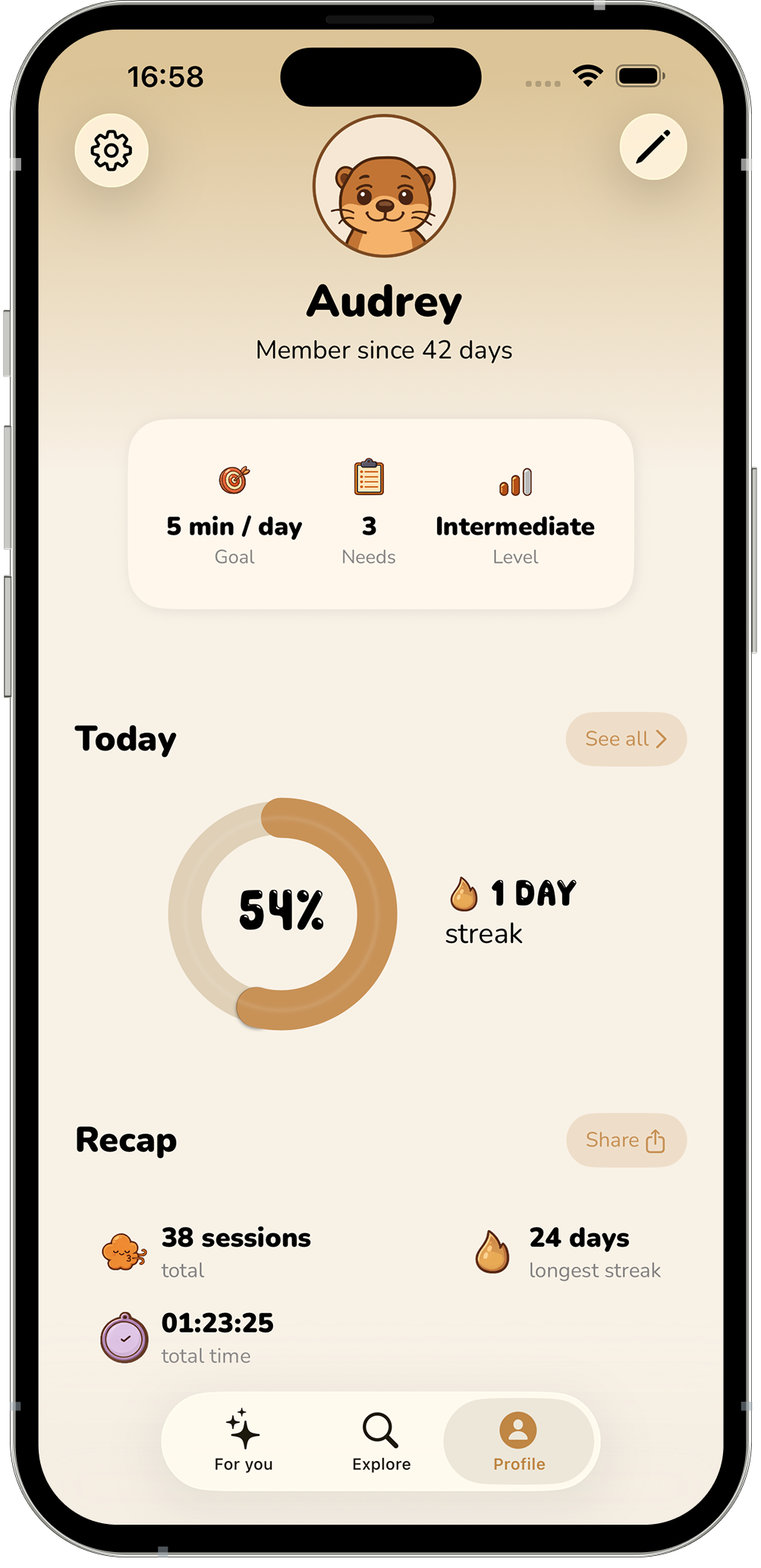 Aura — sleep and relaxation breathing exercises with habit tracking