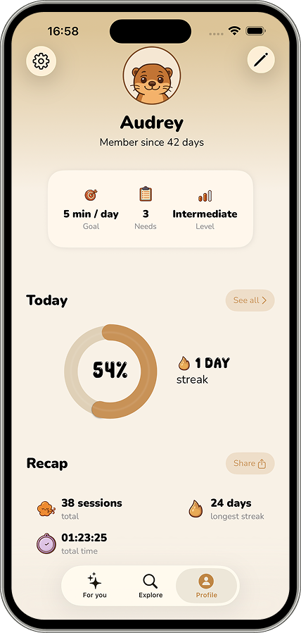 Aura — sleep and relaxation breathing exercises with habit tracking